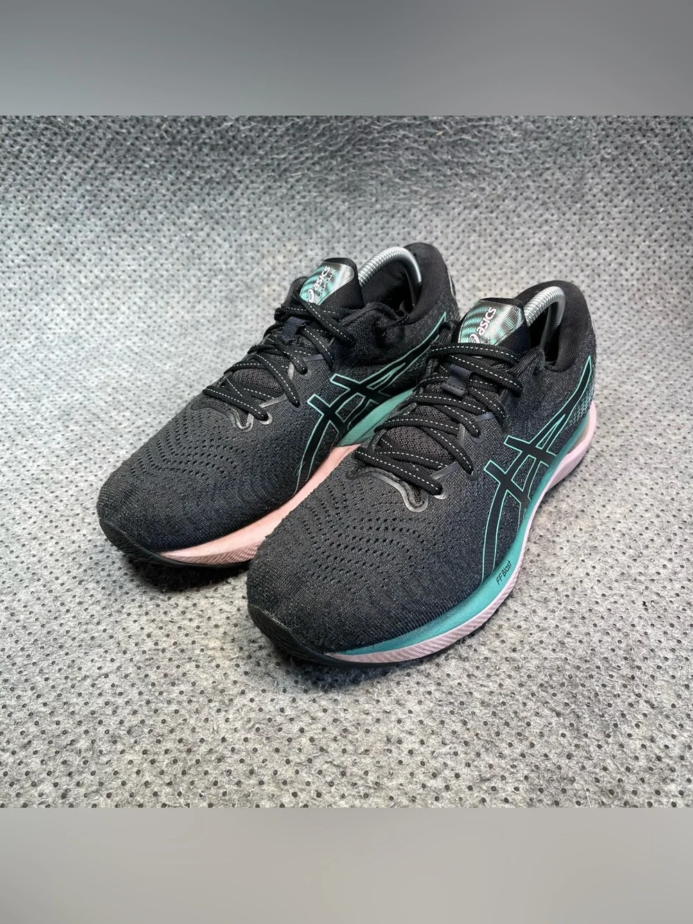Asics Gel-Cumulus Black Teal Running Shoes Size 10.5 Women’s